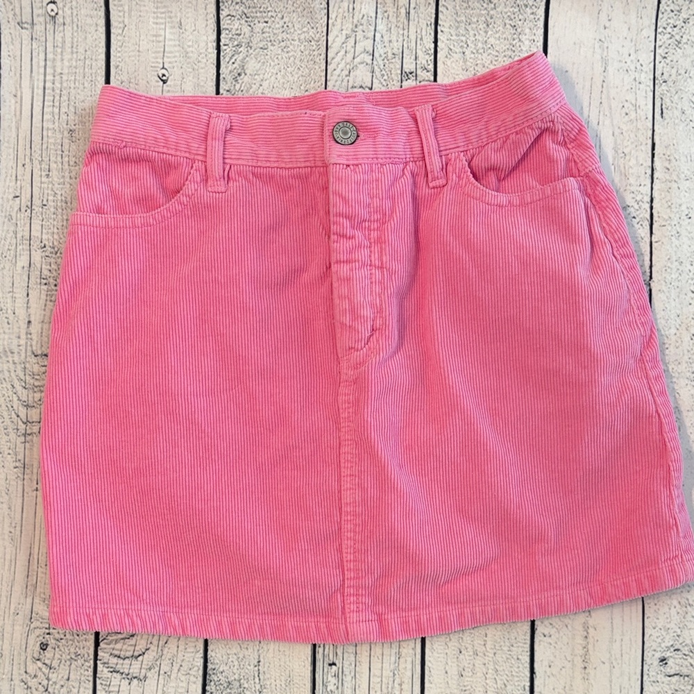 Brandy Melville John Galt cordoroy pink skirt